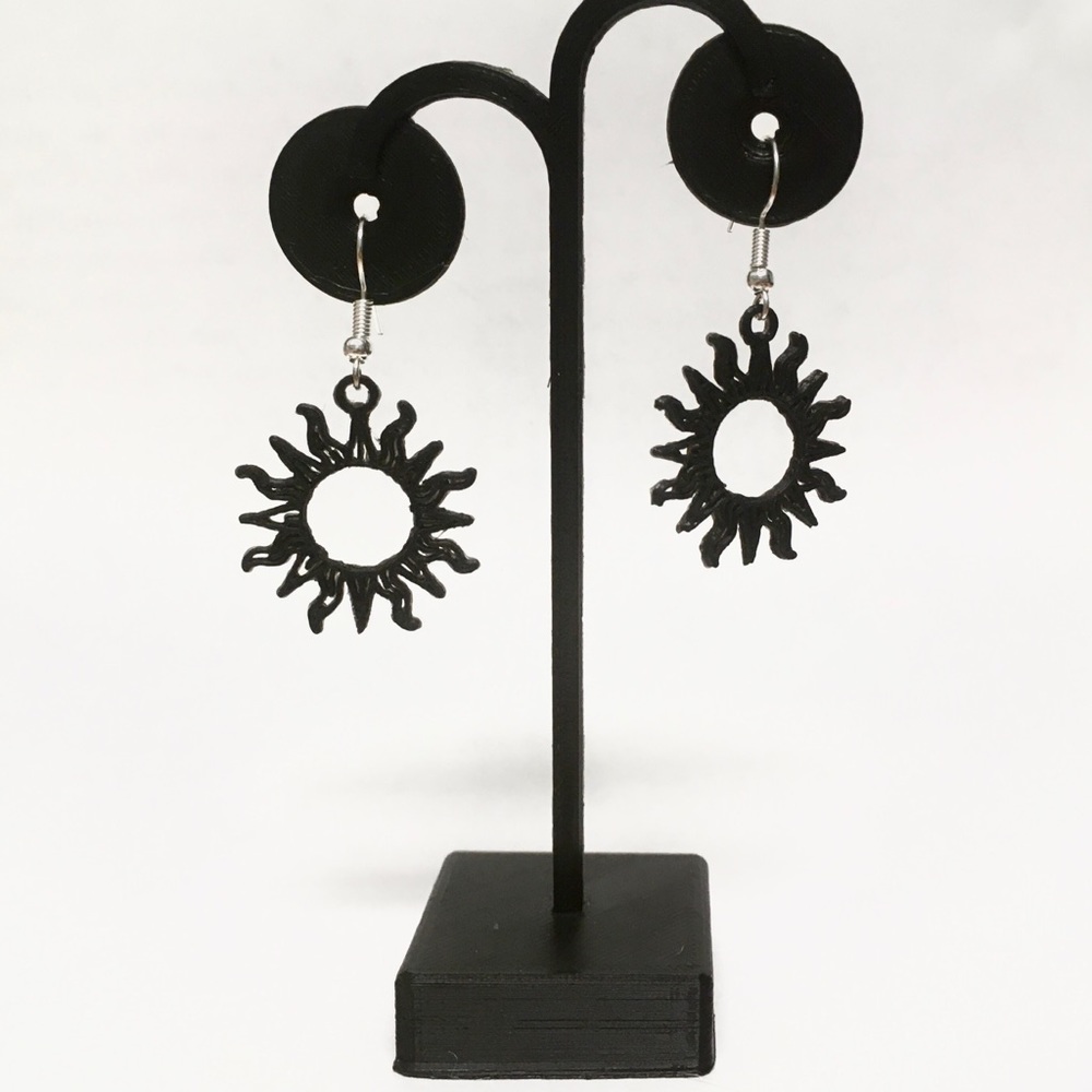3D Printed Hypoallergenic Sun Earrings